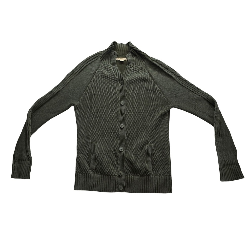 Ruff Hewn Knit Cardigan Sweater‎ Olive Green Button Front Men’s Medium